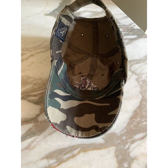 Camo Distressed New Mexico Embroidered Adjustable Baseball Cap Bear Design - Picture 4 of 6